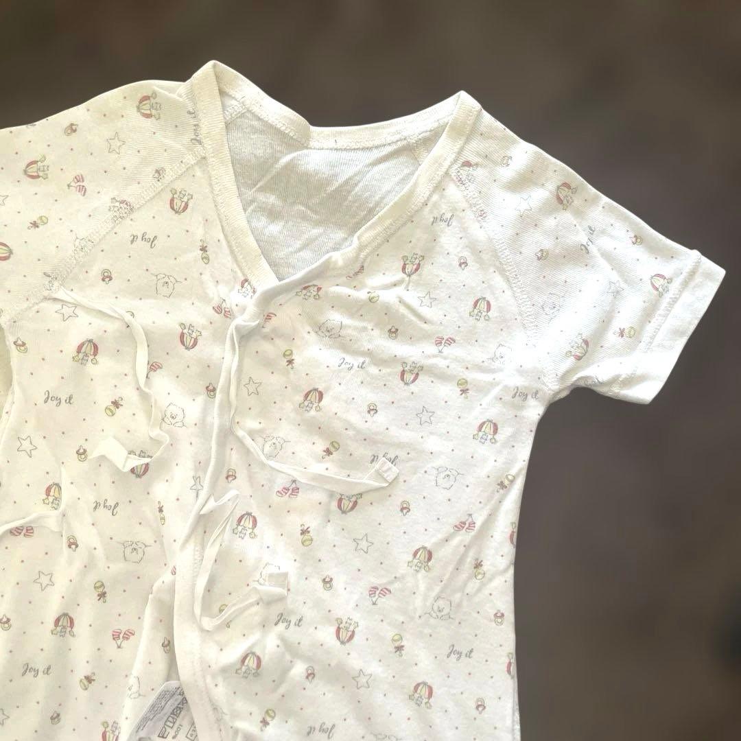 UNIQLO・TOPVALU ベビー肌着 白系3枚セット 50-60cmの写真4枚目