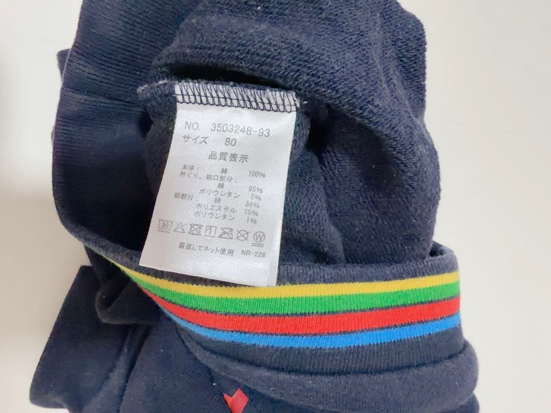 ポールスミス　ネイビーのライオンプリント長袖トレーナーの写真4枚目