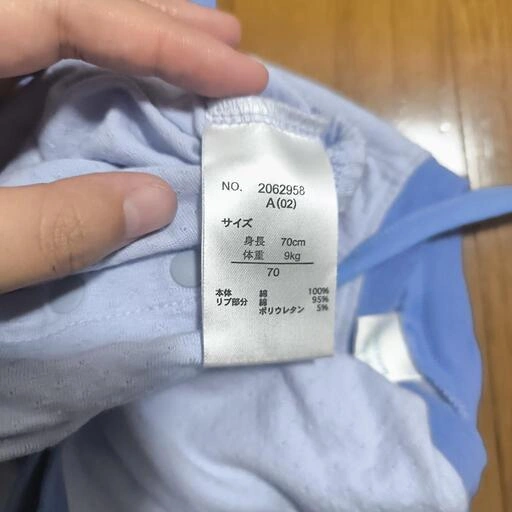 「30日削除」バースデイ ジンベイザメ ボンネット付きロンパースの写真2枚目