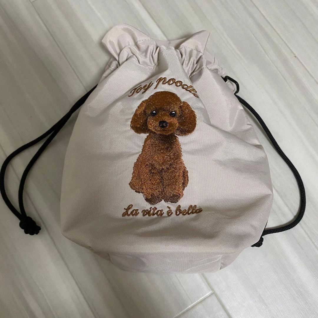 【美品】SOBIA アニマル刺繍コードショルダーバッグ トイプードルの写真5枚目