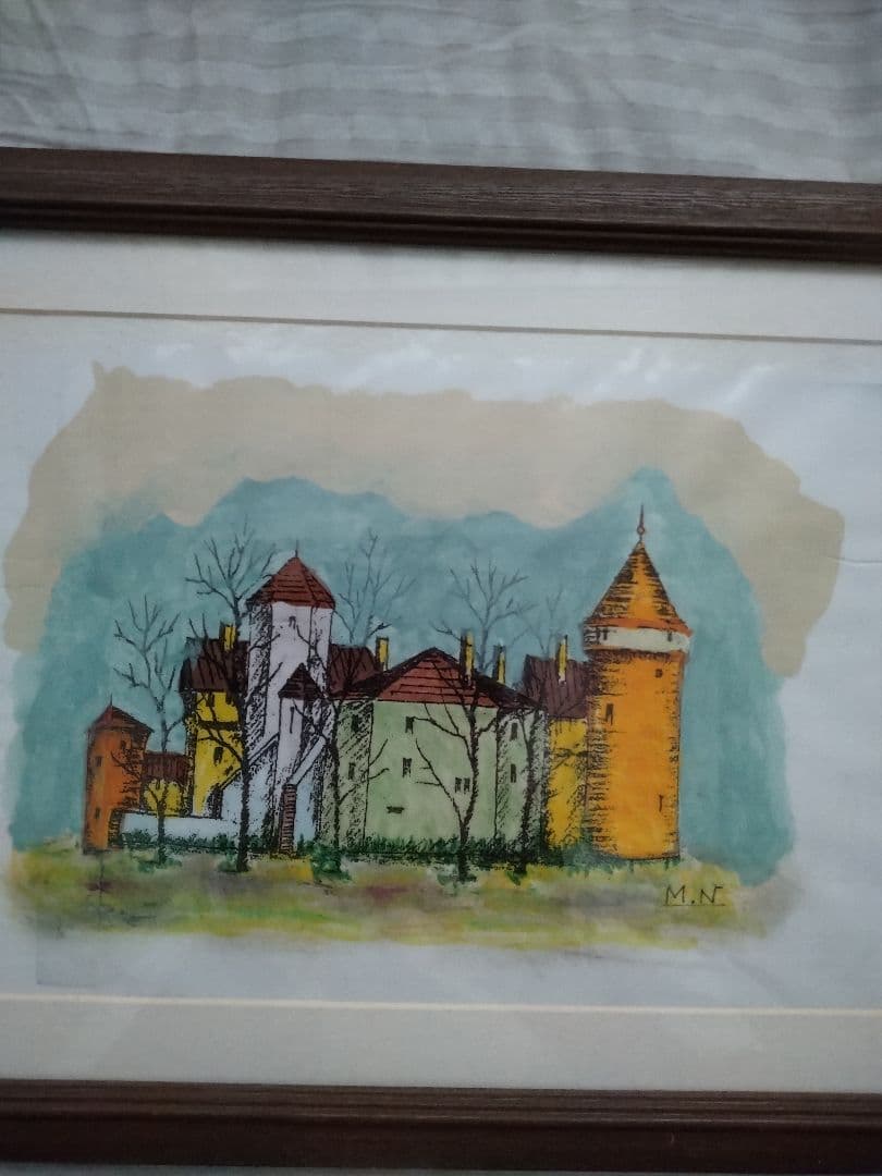 水彩画 城 M.N.作 カラフルの写真2枚目