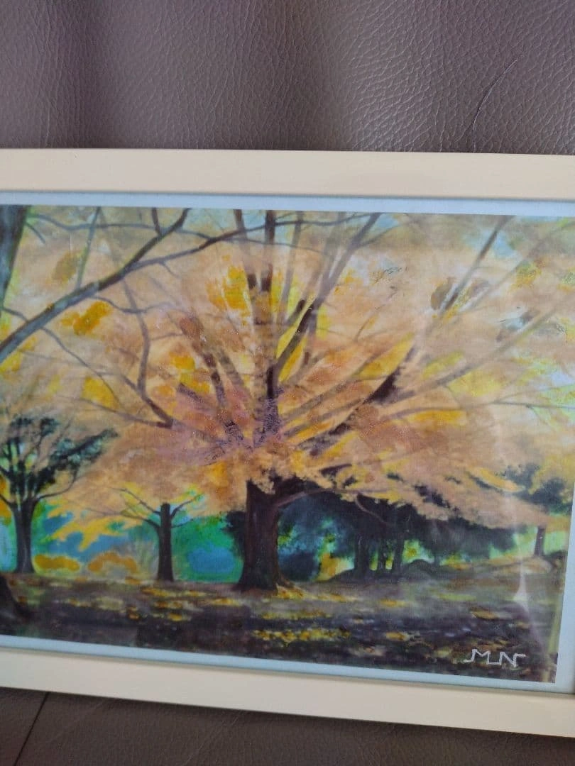 秋の風景 水彩画 M.N. サイン入りの写真2枚目