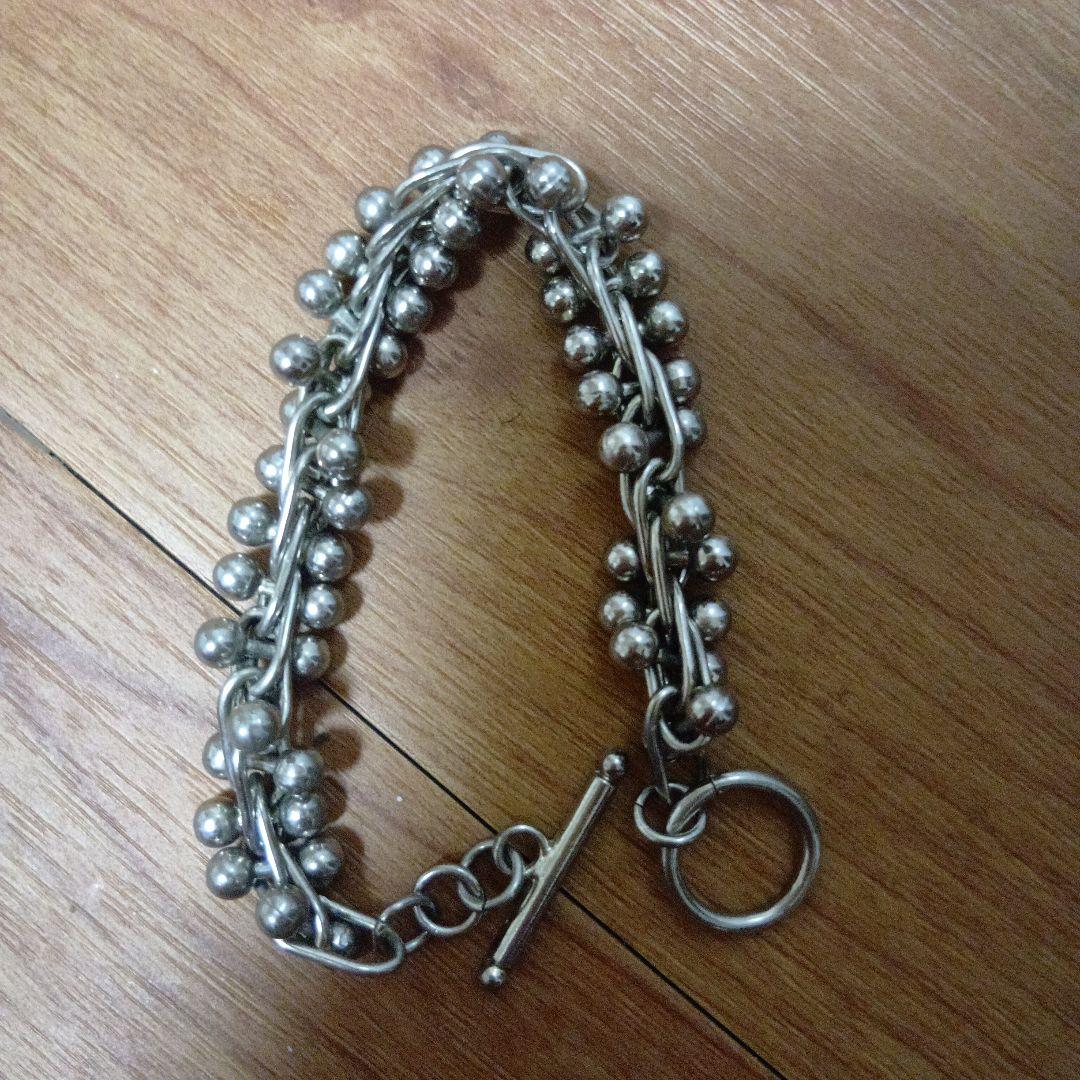 シルバーカラー ボールチェーン ブレスレット