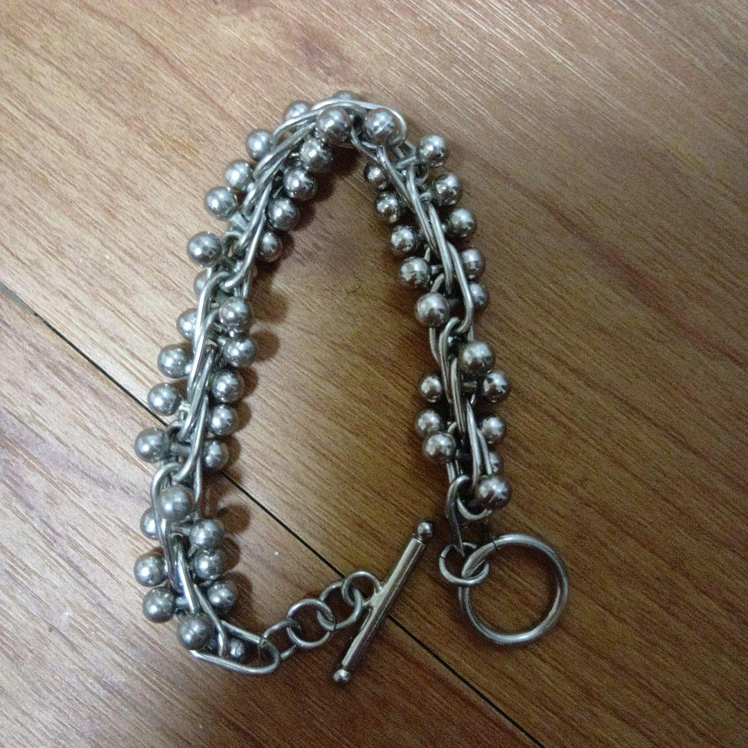 シルバーカラー ボールチェーン ブレスレット