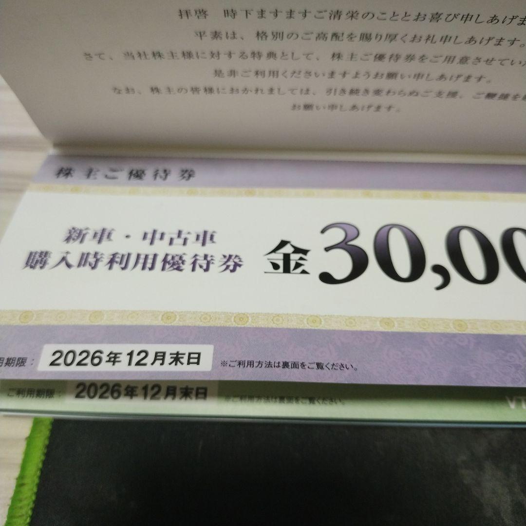 VTホールディングス　優待券 30,000円・10,000円・割引券