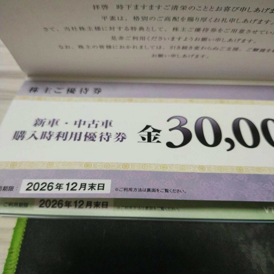 VTホールディングス 優待券 30,000円・10,000円・割引券