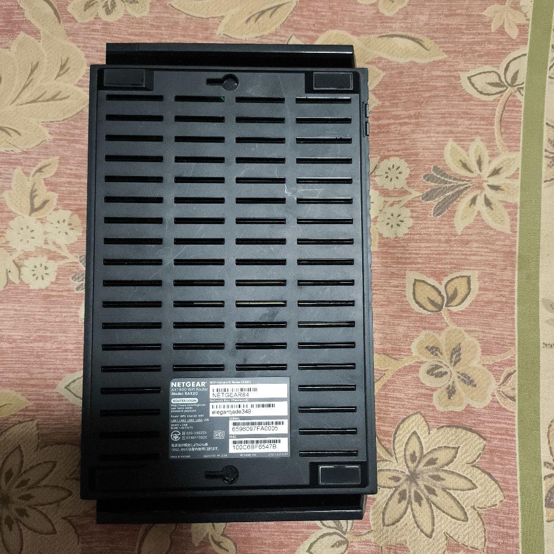 NETGEAR AX1800 WiFi Router RAX20 本体