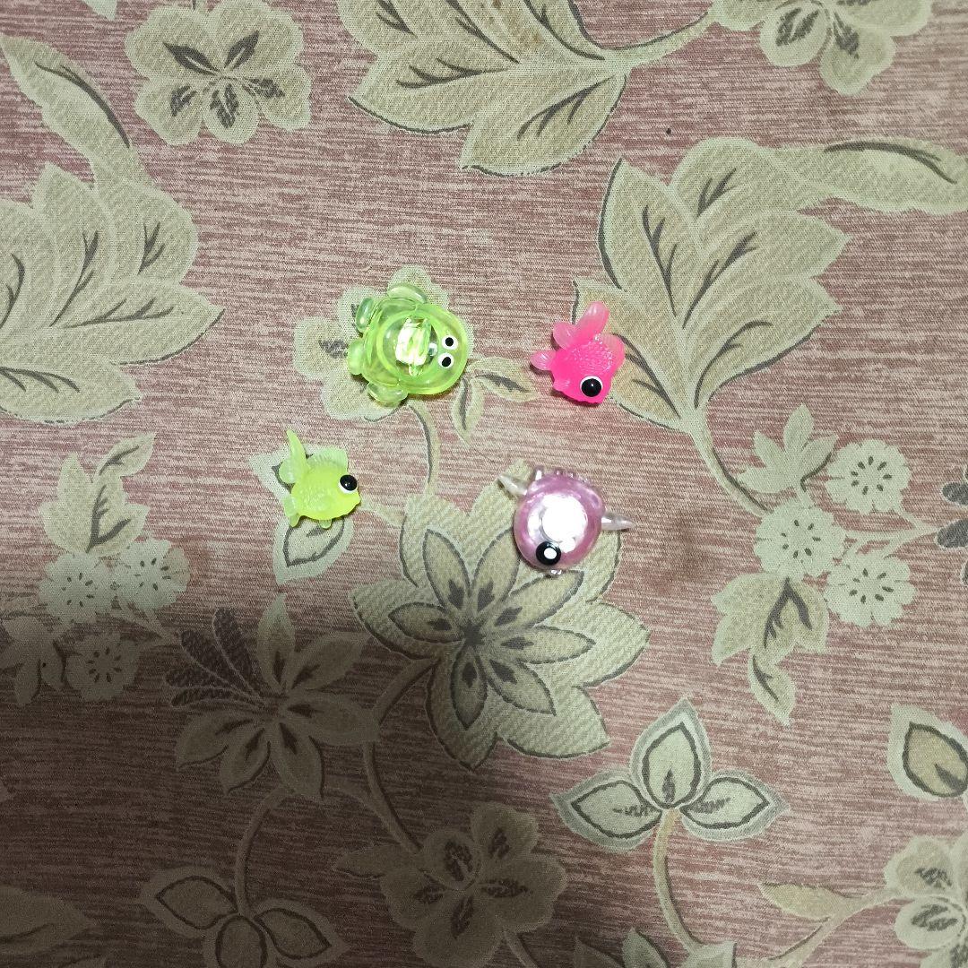 ミニチュア 金魚 カエル フィギュア 4点セット