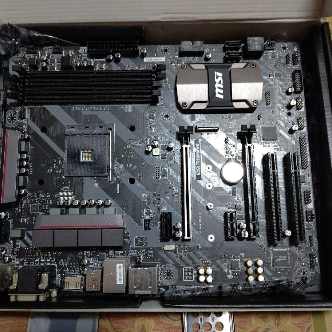 MSI B350 TOMAHAWK マザーボード 本体 I/Oパネル付PCIの写真2枚目