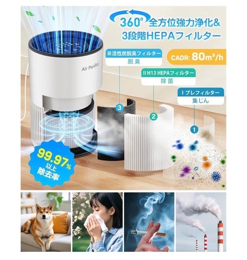 卓上 小型空気清浄機｜新品未開封の写真3枚目