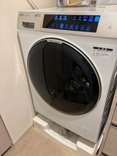 【4年保証付き】2025年購入 AQUA ドラム式洗濯乾燥機 10kg ヒートポンプ乾燥 AQW-DM10R