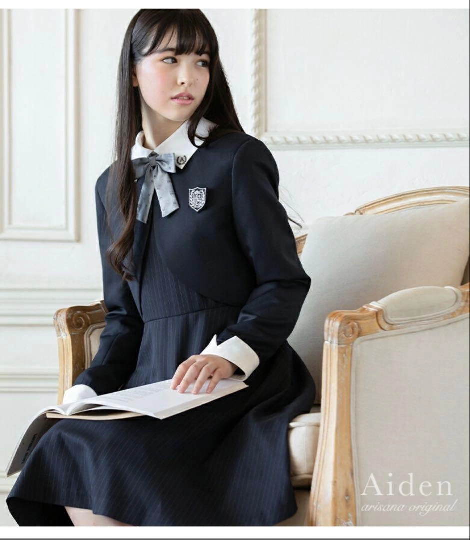 アリサナ 卒業式3点セット(ワンピース/ボレロ/リボンタイ) 160cmの写真5枚目