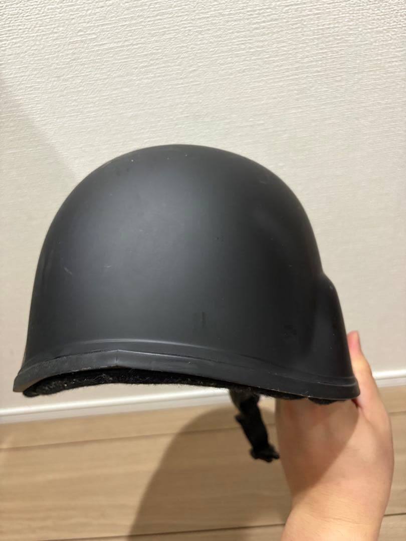 【サバゲー】ジャーマンヘルメット マットブラック L/XL フリッツ バイクの写真2枚目