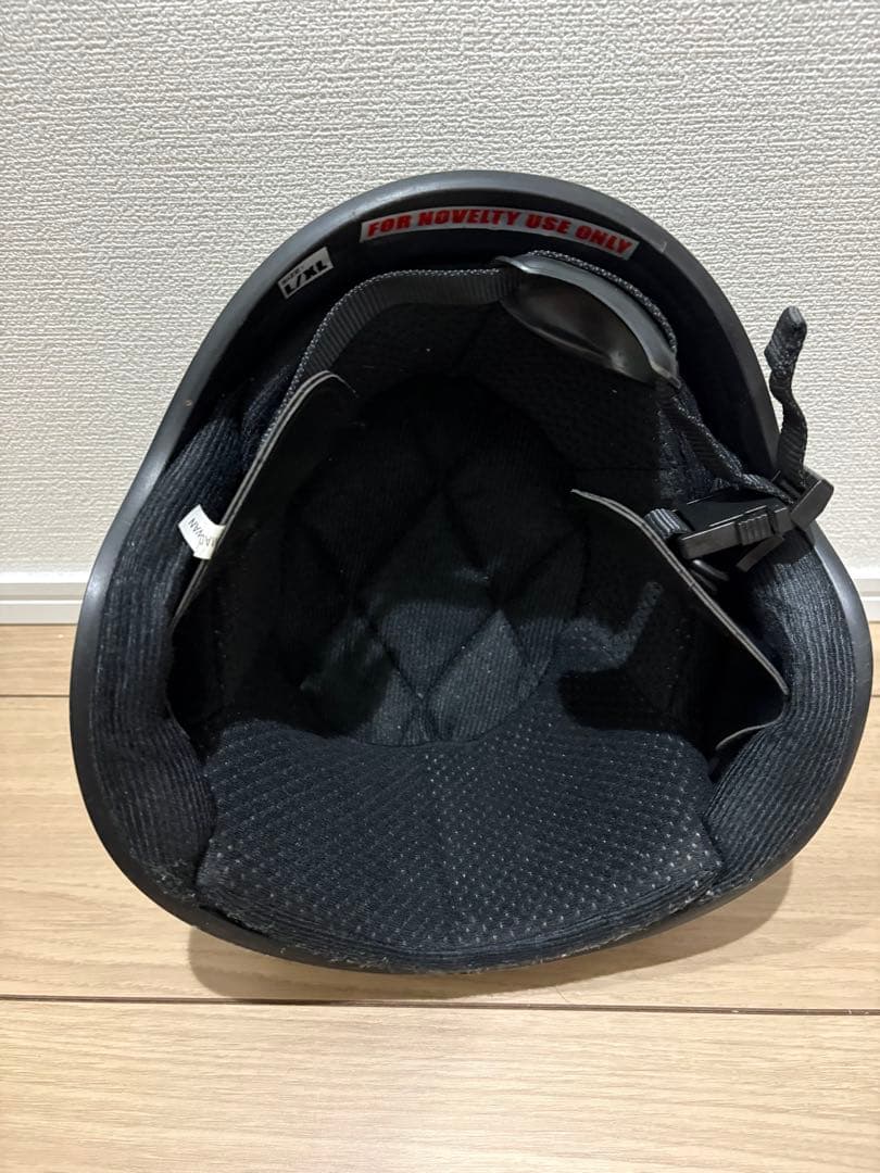 【サバゲー】ジャーマンヘルメット マットブラック L/XL フリッツ バイクの写真4枚目