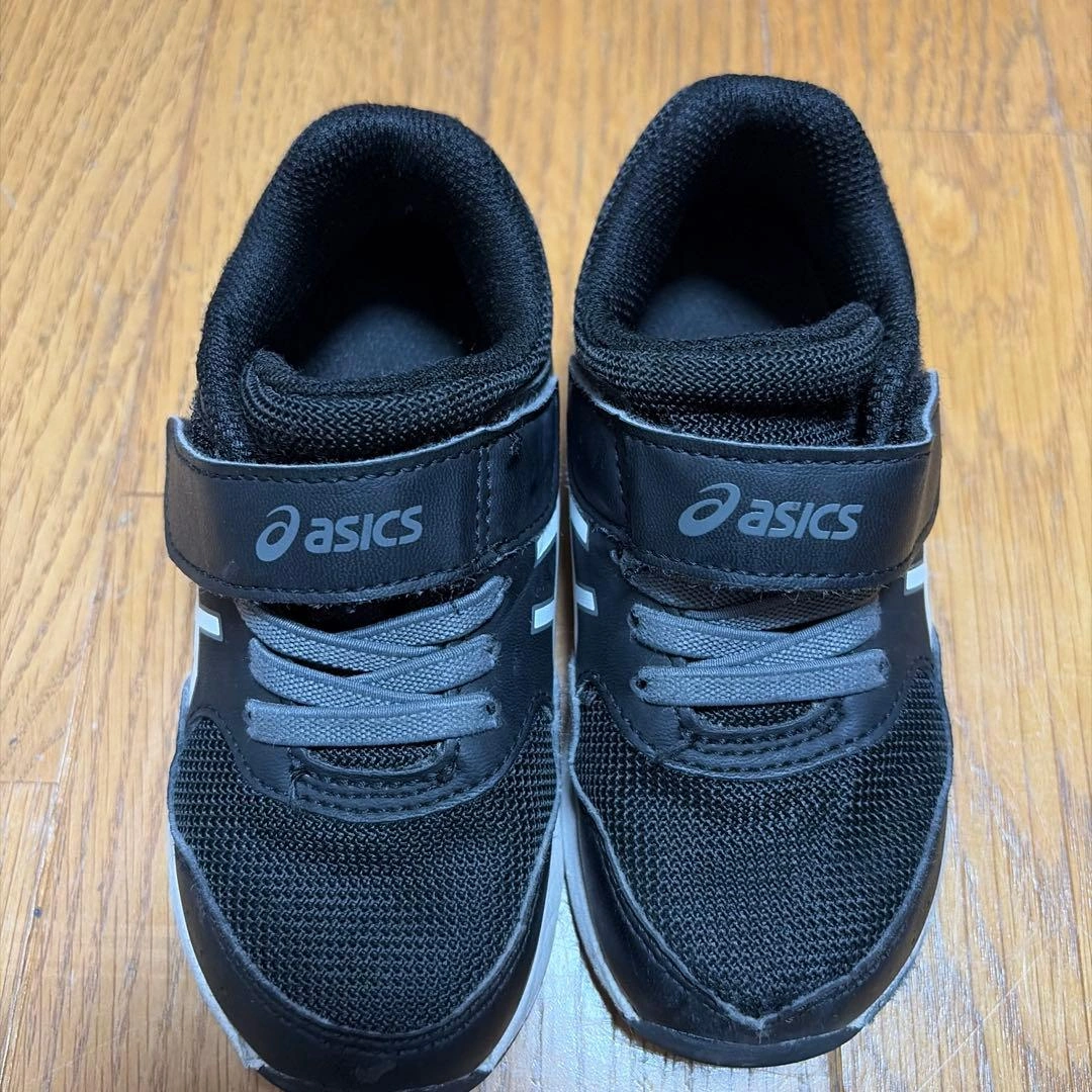 asics LAZERBEAM キッズスニーカー 黒 ベルクロ 16cmの写真3枚目