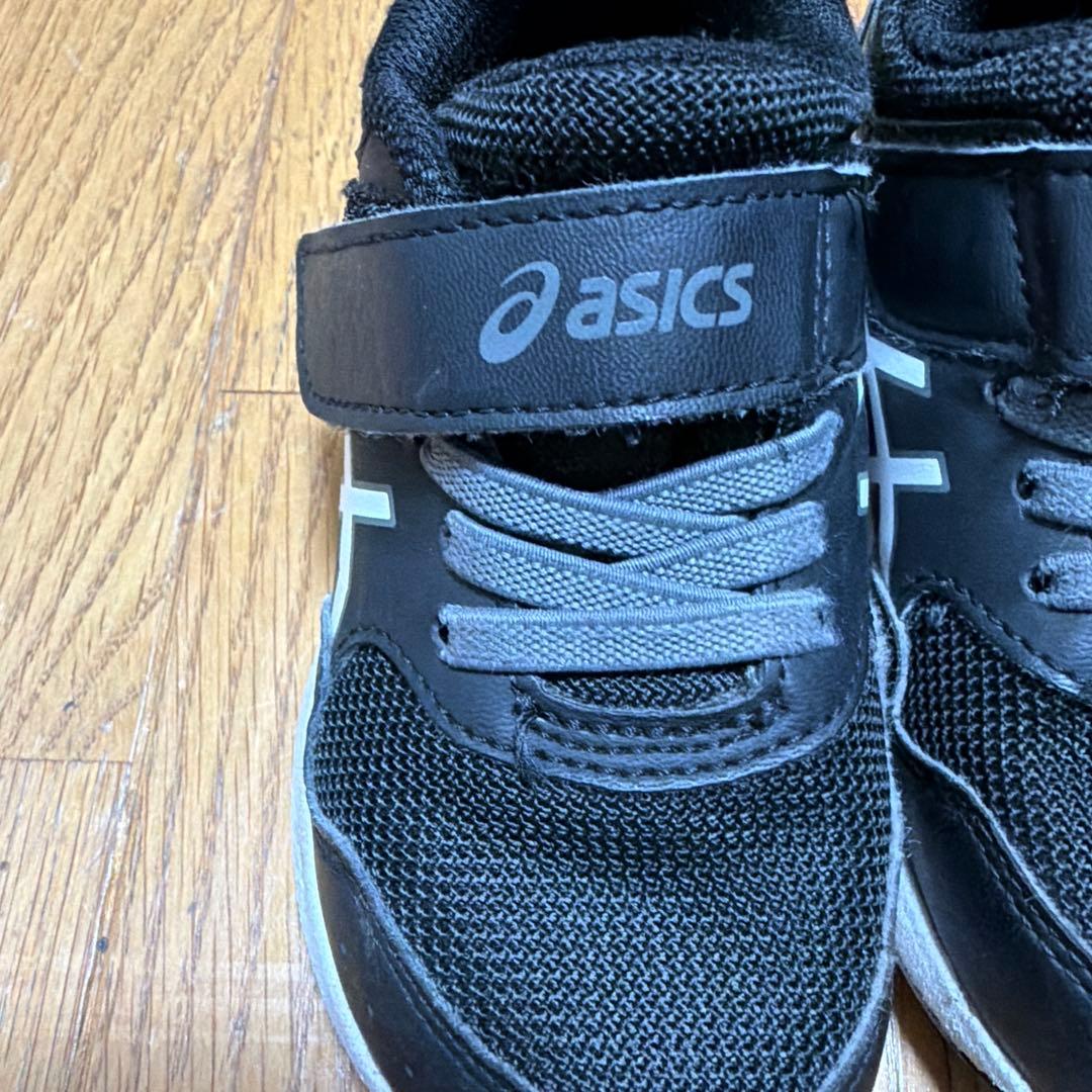 asics LAZERBEAM キッズスニーカー 黒 ベルクロ 16cmの写真4枚目