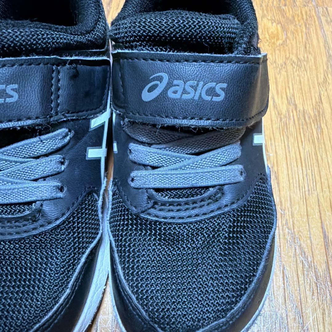 asics LAZERBEAM キッズスニーカー 黒 ベルクロ 16cmの写真5枚目