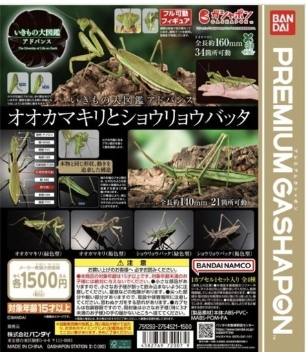 【新品未開封/3割引】いきもの大図鑑アドバンスオオカマキリとショウリョウバッタの写真2枚目