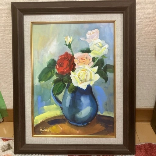 バラ 油絵 ★