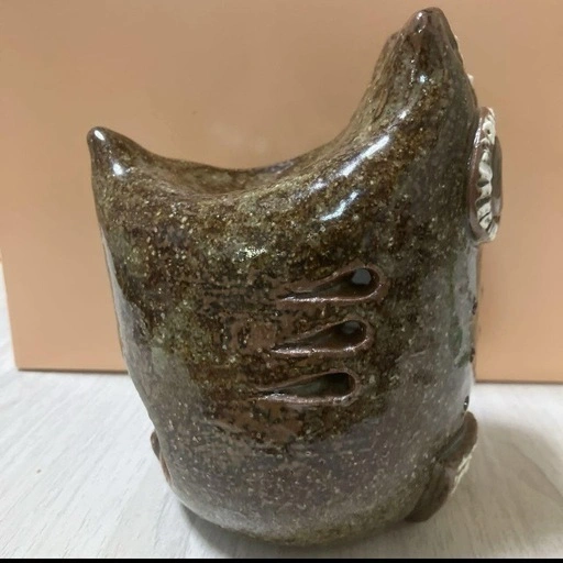 陶芸 フクロウ 灯篭?の写真2枚目