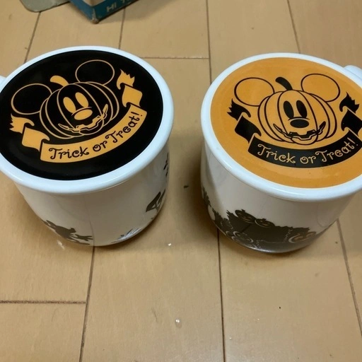ミッキー ハロウィン ふた付 マグカップ ディズニー×サンリオ 小物入れ