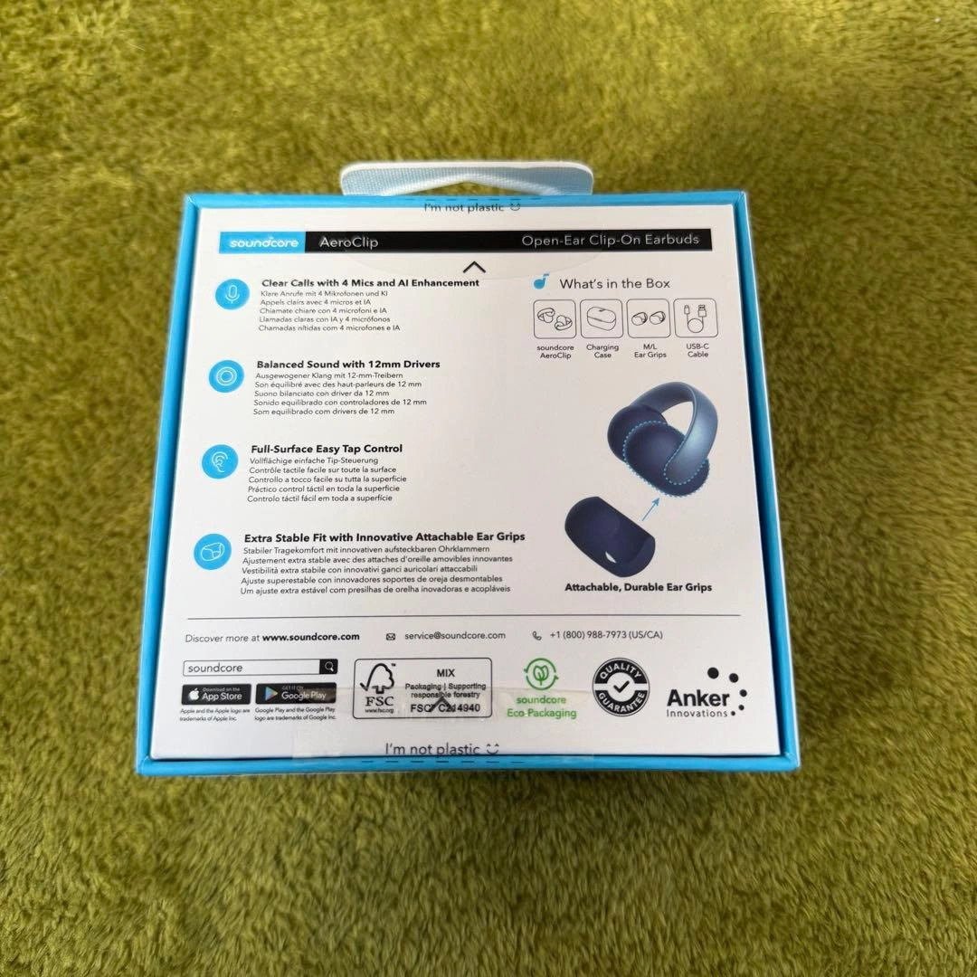 【新品未開封】Soundcore AeroClip ワイヤレスイヤホンの写真2枚目