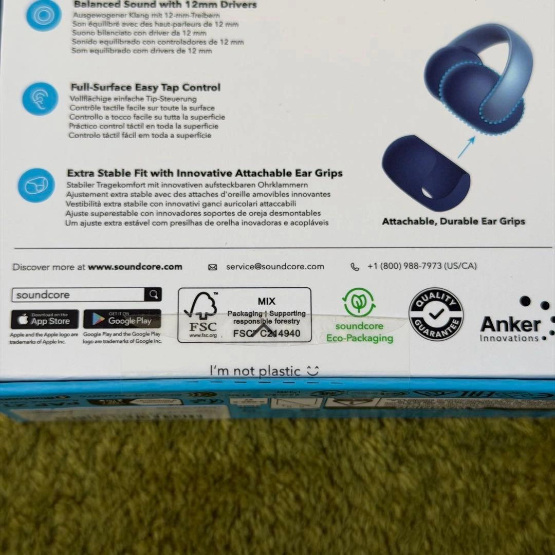 【新品未開封】Soundcore AeroClip ワイヤレスイヤホンの写真3枚目