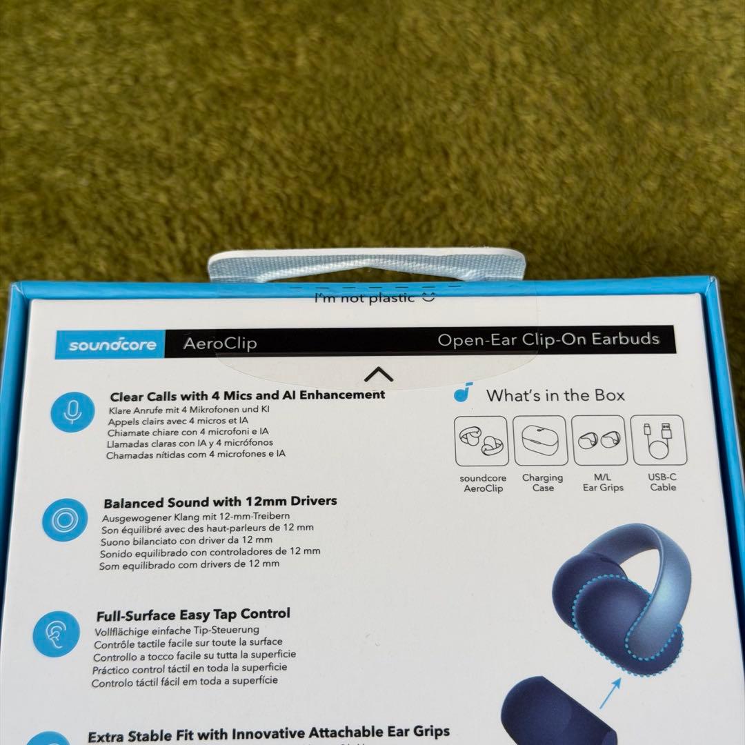 【新品未開封】Soundcore AeroClip ワイヤレスイヤホンの写真4枚目