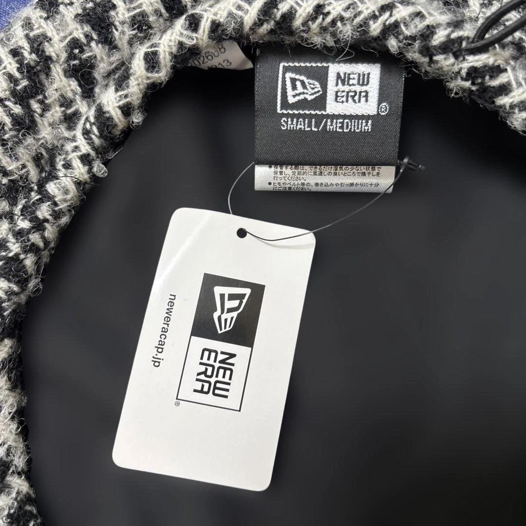 【新品未使用品✨】NEW ERA ベレー帽 ツイード ブラック S/Mの写真2枚目