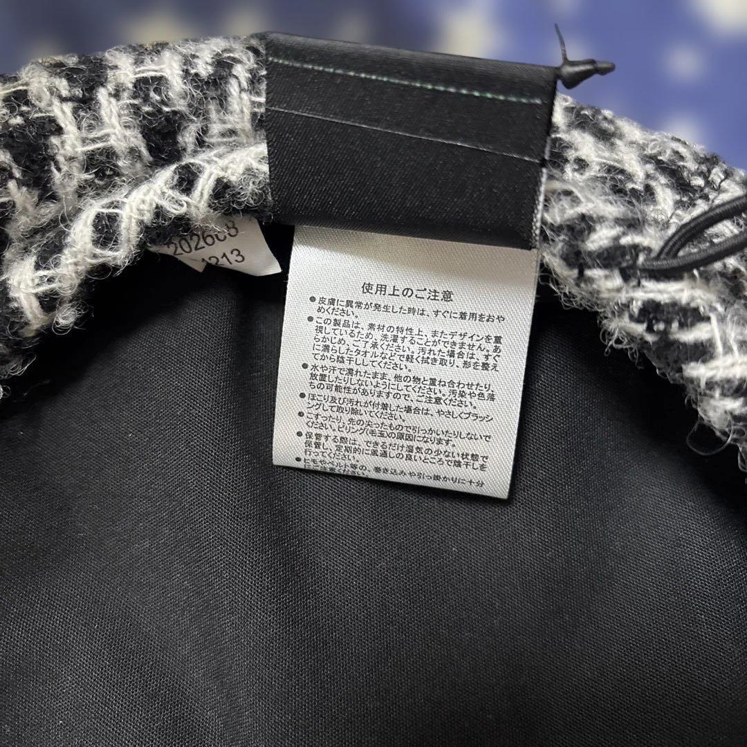 【新品未使用品✨】NEW ERA ベレー帽 ツイード ブラック S/Mの写真4枚目