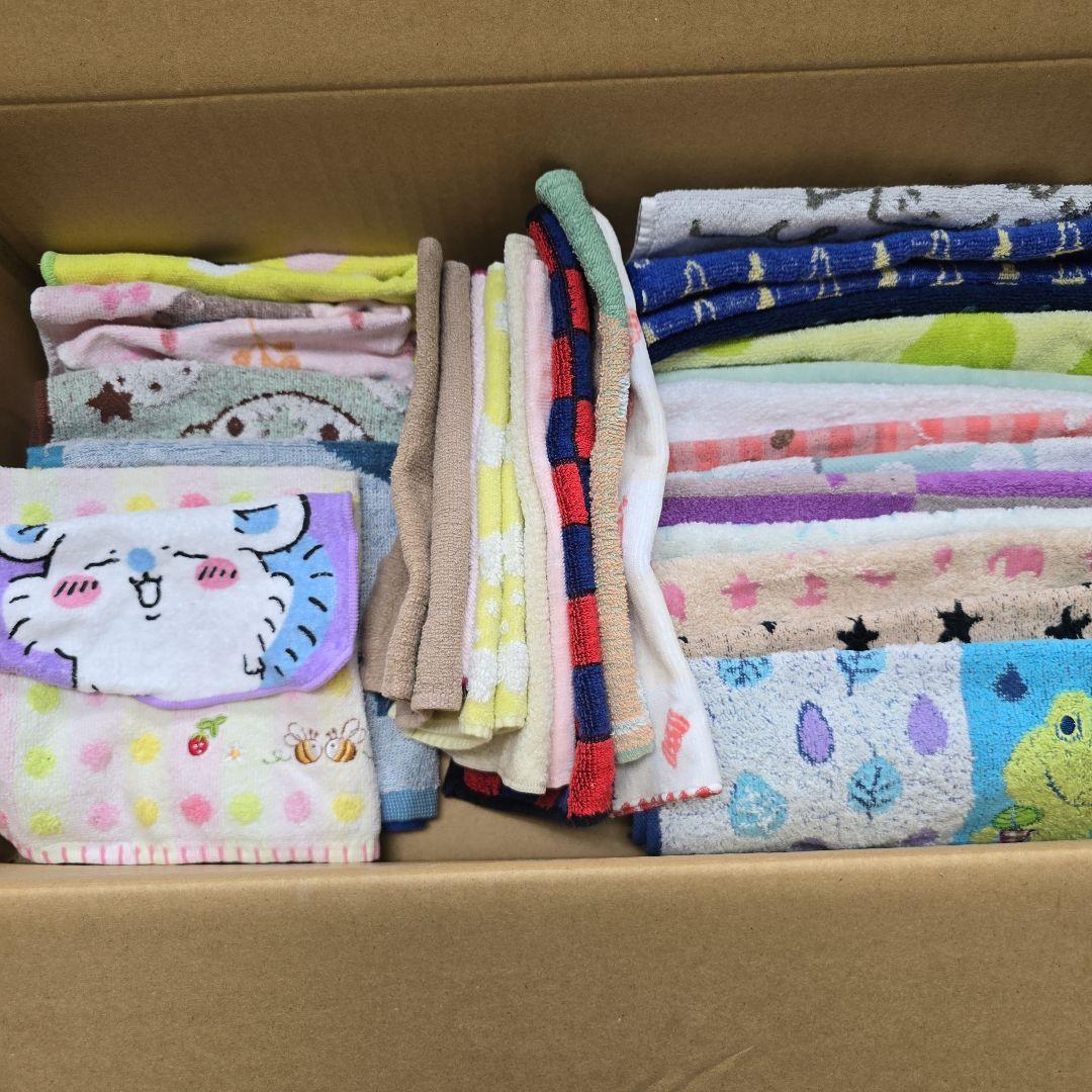 ミニタオル ハンドタオル ３０枚 セット まとめ売り 子供向き 男女混合 動物等