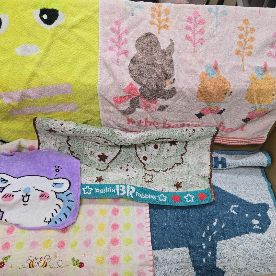 ミニタオル ハンドタオル ３０枚 セット まとめ売り 子供向き 男女混合 動物等の写真2枚目