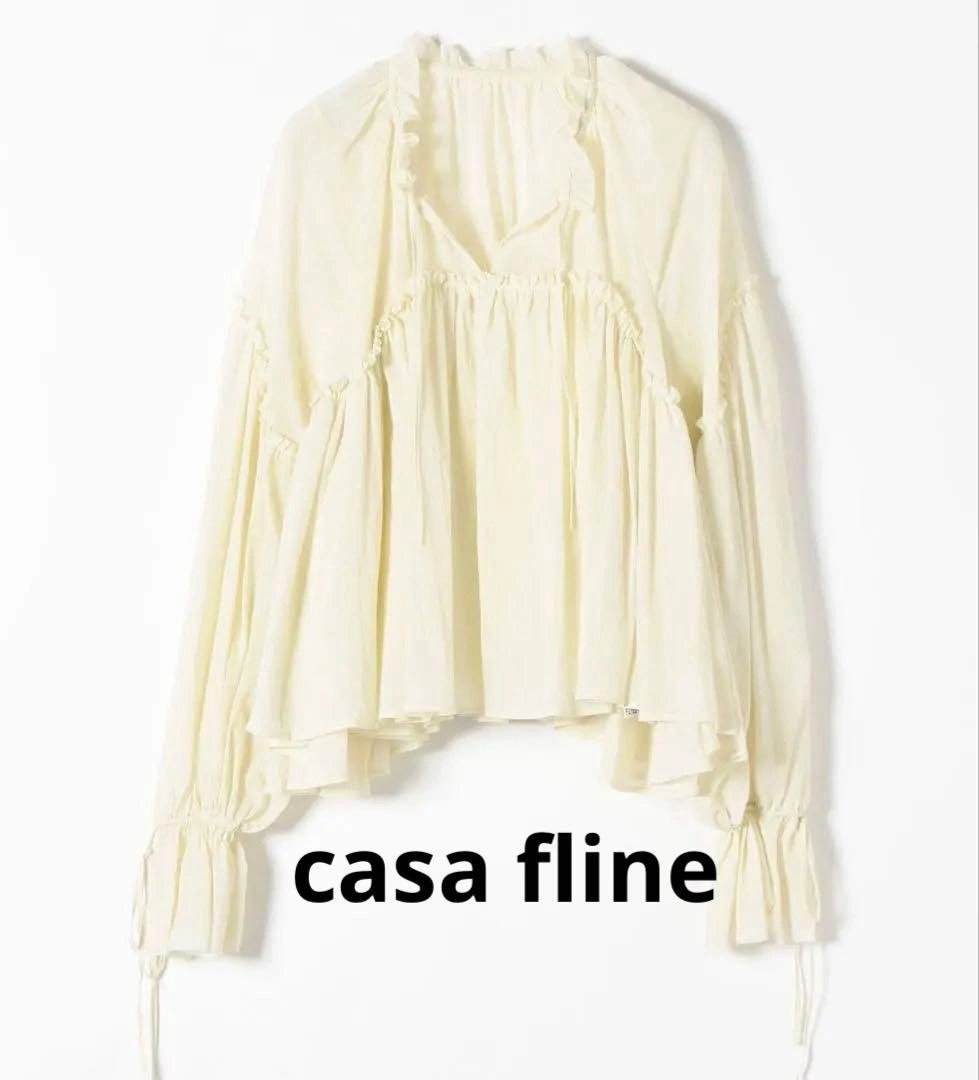 CASA FLINE イエロー コットンブラウス