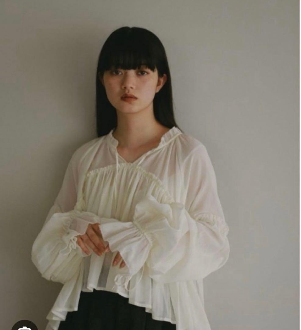 CASA FLINE イエロー コットンブラウスの写真2枚目