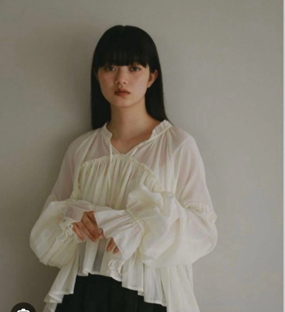CASA FLINE イエロー コットンブラウスの写真2枚目