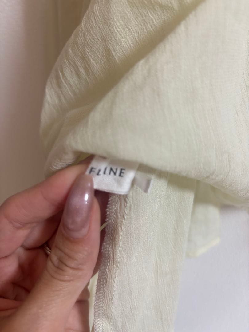 CASA FLINE イエロー コットンブラウスの写真6枚目
