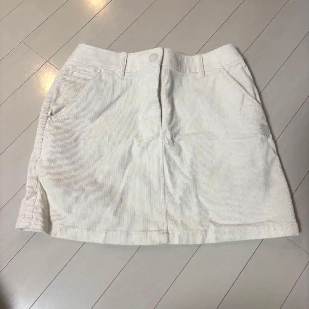 23区GOLF コーデュロイスカート ホワイト