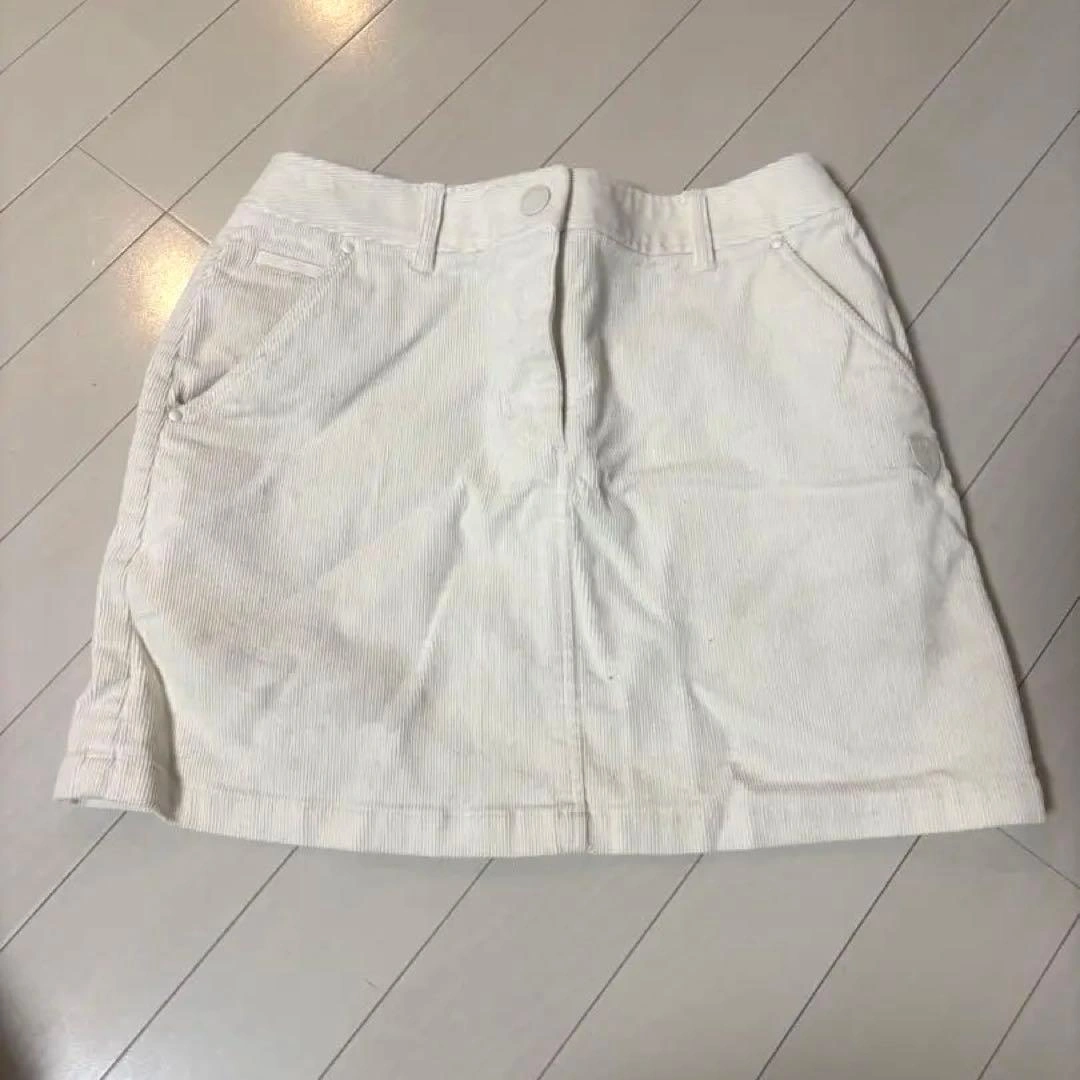 23区GOLF コーデュロイスカート ホワイト