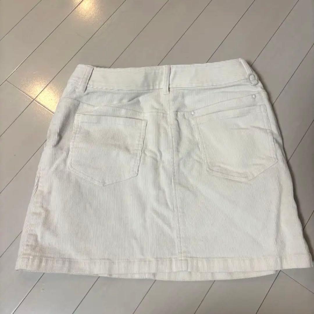 23区GOLF コーデュロイスカート ホワイトの写真2枚目