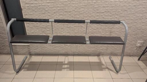 【業務用家具】3人掛けロビーチェア・待合ベンチ|手すり付き|5万円の写真2枚目
