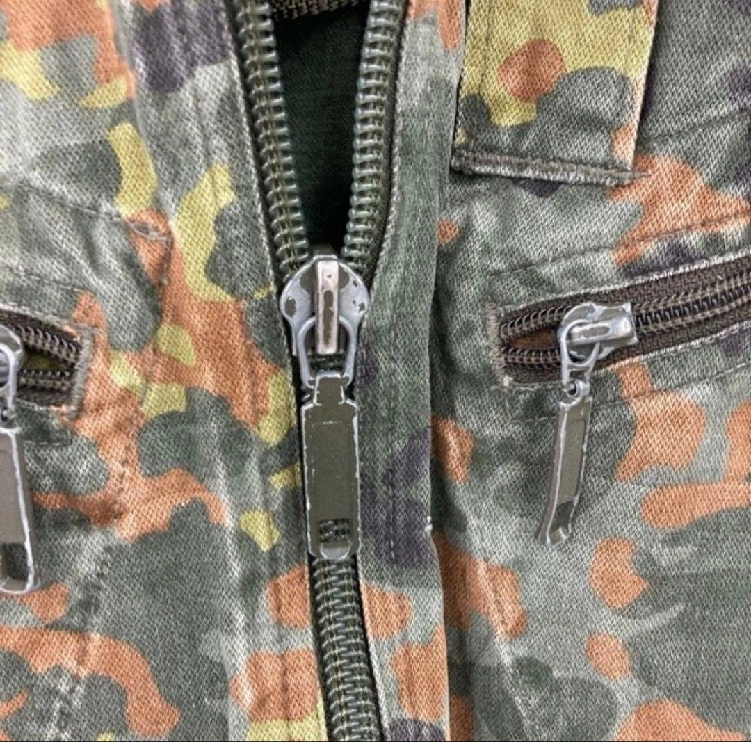 【希少実物】ドイツ軍 フレック迷彩 カバーオール L ツナギ タンカースーツの写真3枚目