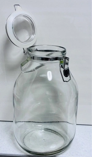 セラーメイト 【新タイプ】 取手付 密封瓶 保存容器 梅酒 びん 果実酒 づくり 4L ガラス 日本製の写真4枚目