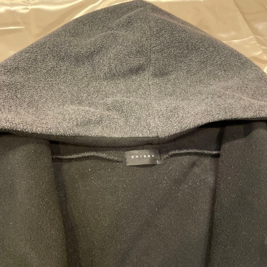メンズ フード付きチェスターコート Lサイズの写真2枚目