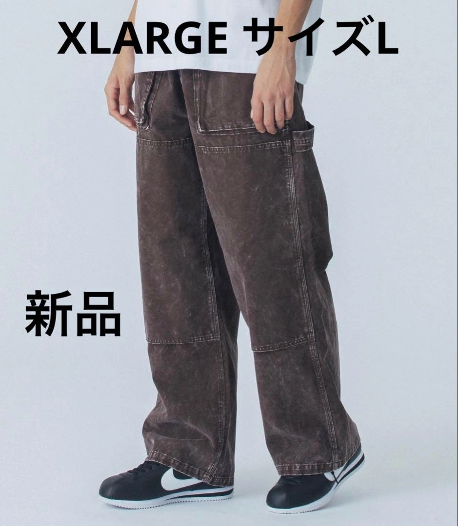 XLARGE エクストララージ PAINTER パンツ L -Brown 新品
