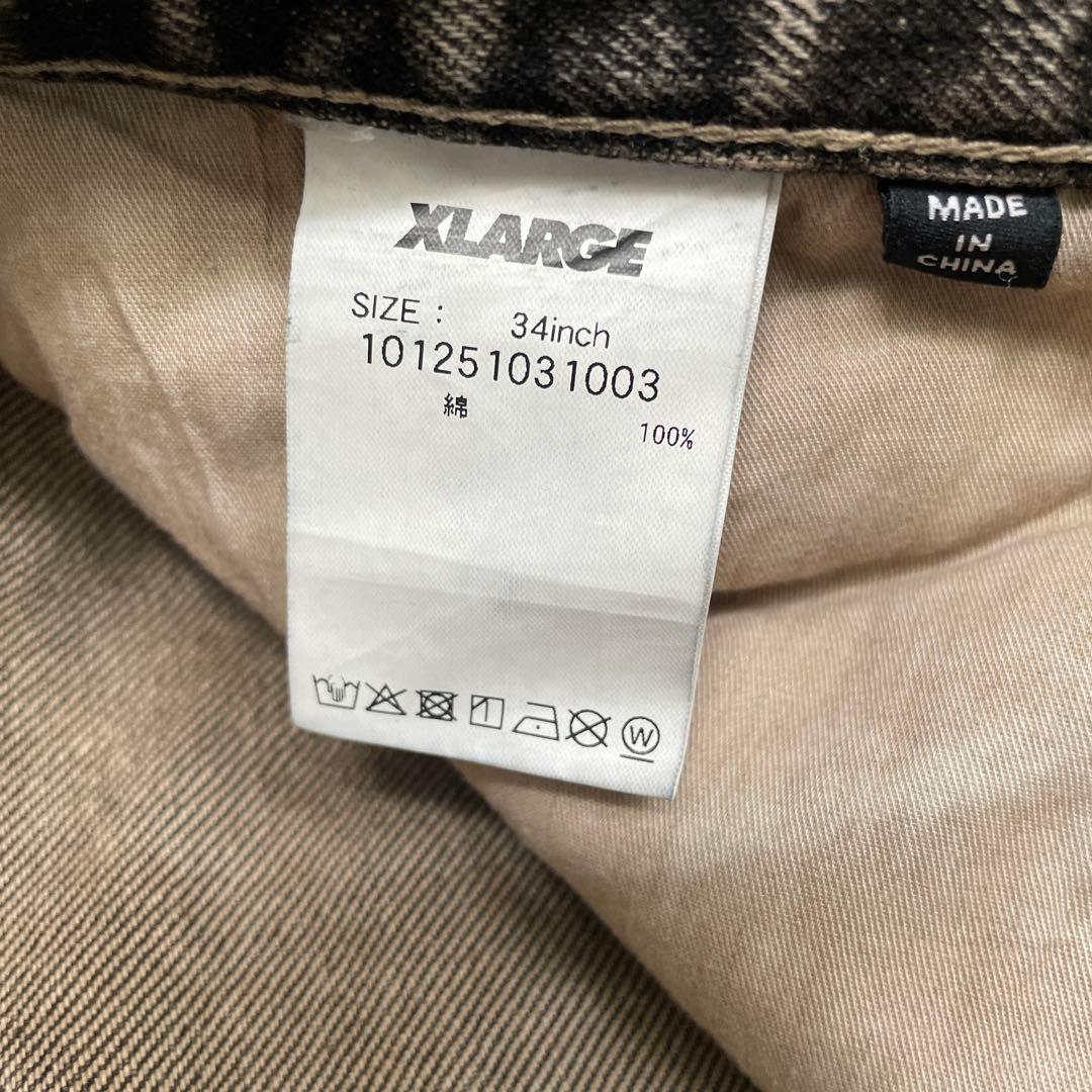 XLARGE エクストララージ デニム カーゴパンツ 34インチの写真6枚目