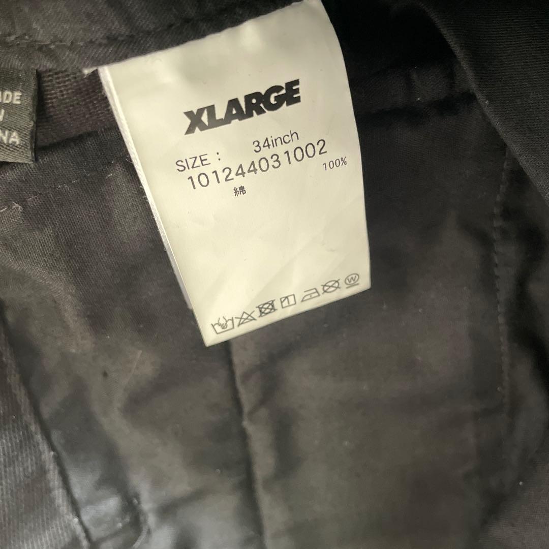 XLARGE エクストララージ カーゴパンツ 34サイズ ブラック 黒 美品の写真7枚目