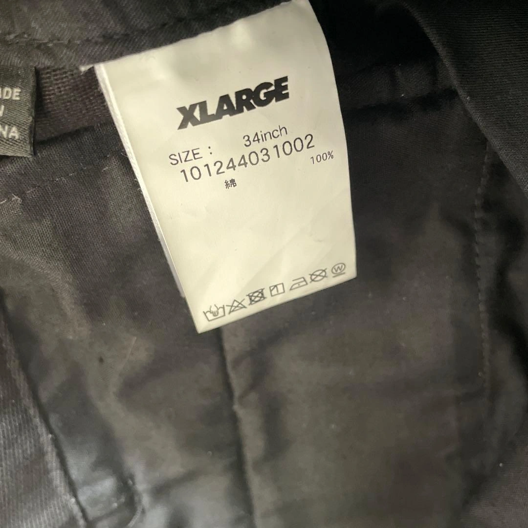XLARGE エクストララージ カーゴパンツ 34サイズ ブラック 黒 美品の写真7枚目
