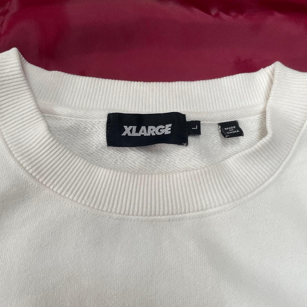 XLARGE エクストララージ　ホワイトスウェット メンズLの写真4枚目