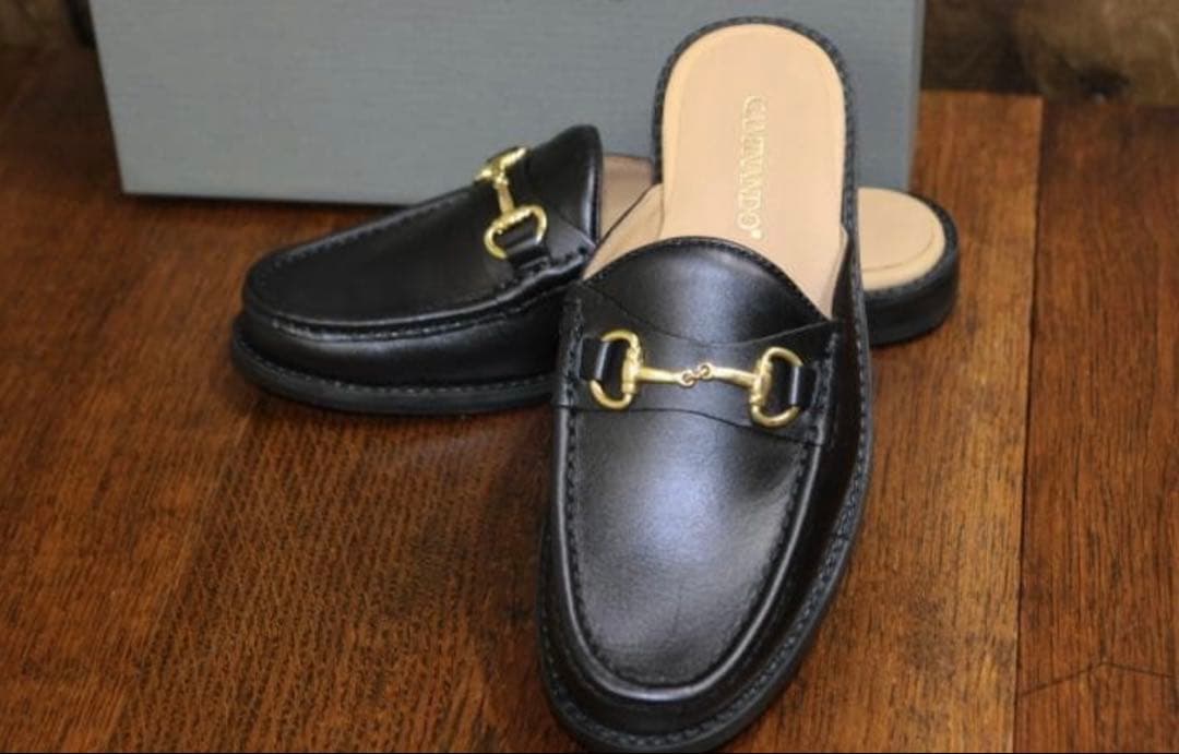 CAMINANDO カミナンド ビットモカシンスリッパ ５ 黒 サンダル