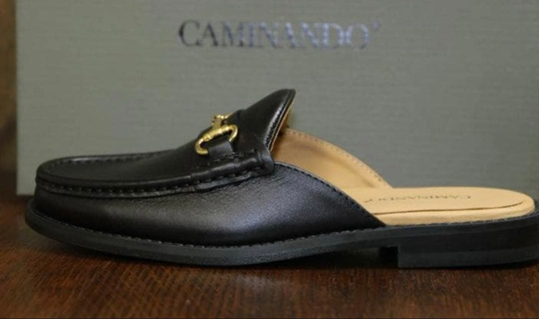 CAMINANDO カミナンド ビットモカシンスリッパ ５ 黒 サンダルの写真2枚目
